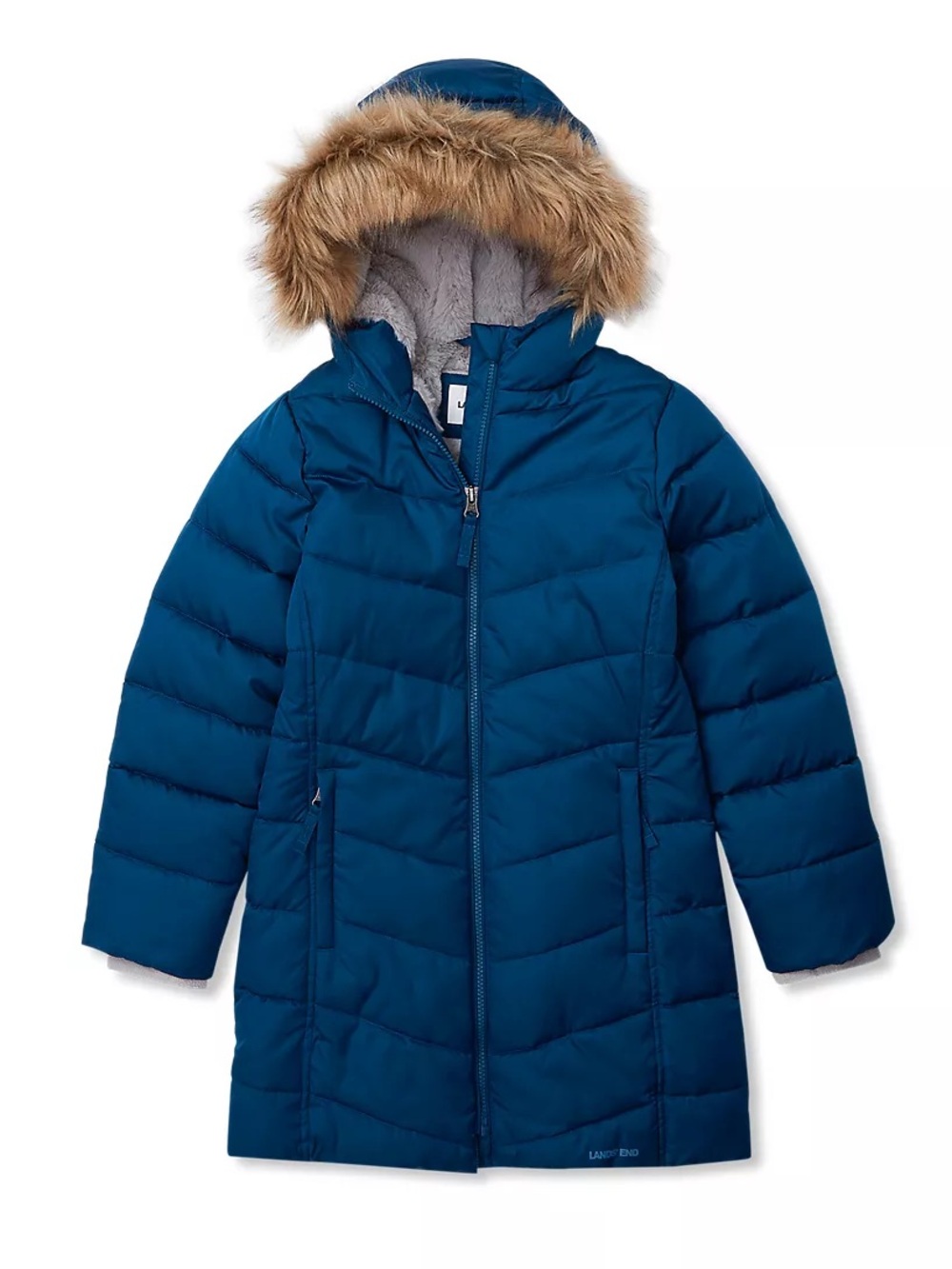 Lands End Girls Girls Fleece Lined Parka